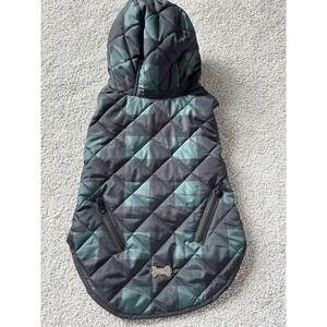 Barkley & Finn Dog Winter Vest‎ Adjustable Chest (21-22in) Plaid M Green-Tartan